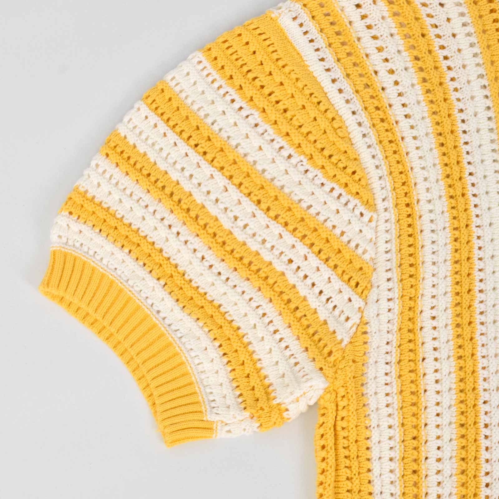 Custom Knit Cardigan Stripe Sweater Polo Shirt