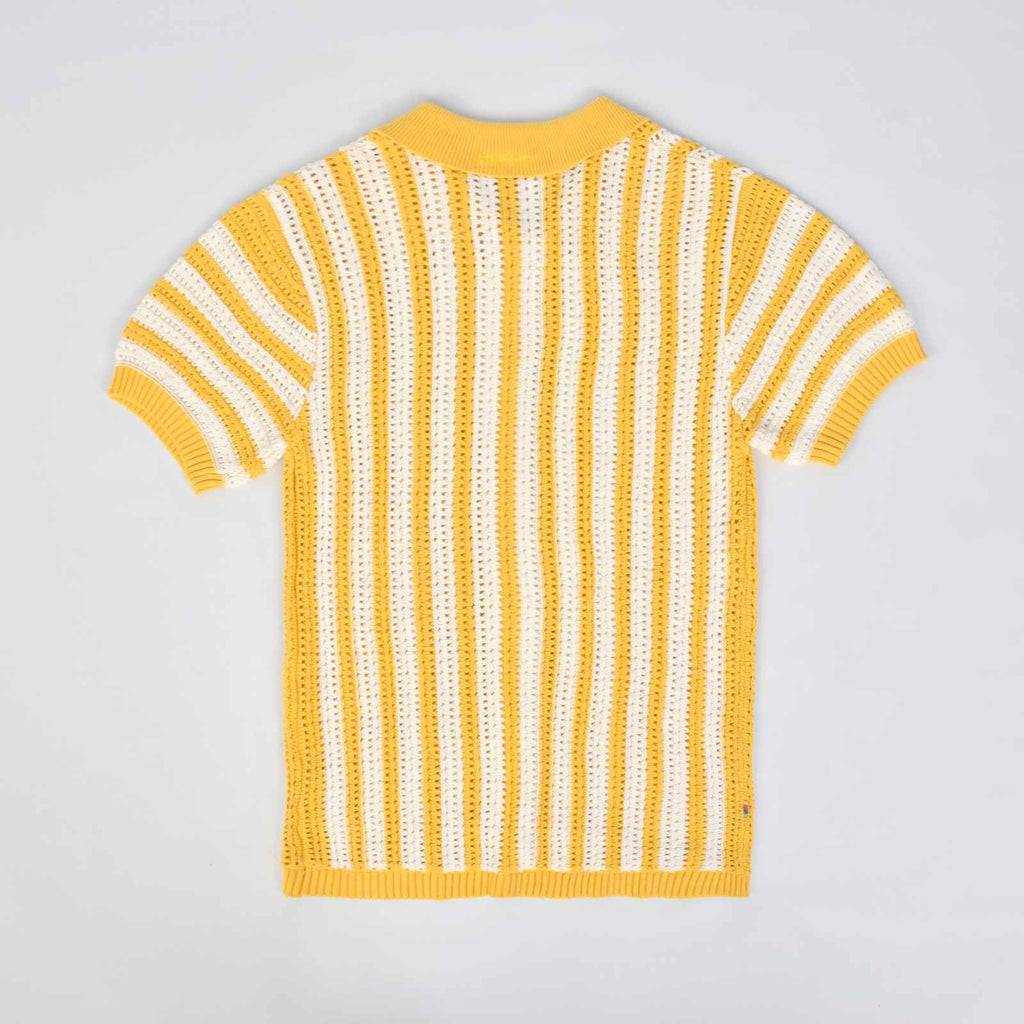 Custom Knit Cardigan Stripe Sweater Polo Shirt