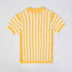 Custom Knit Cardigan Stripe Sweater Polo Shirt
