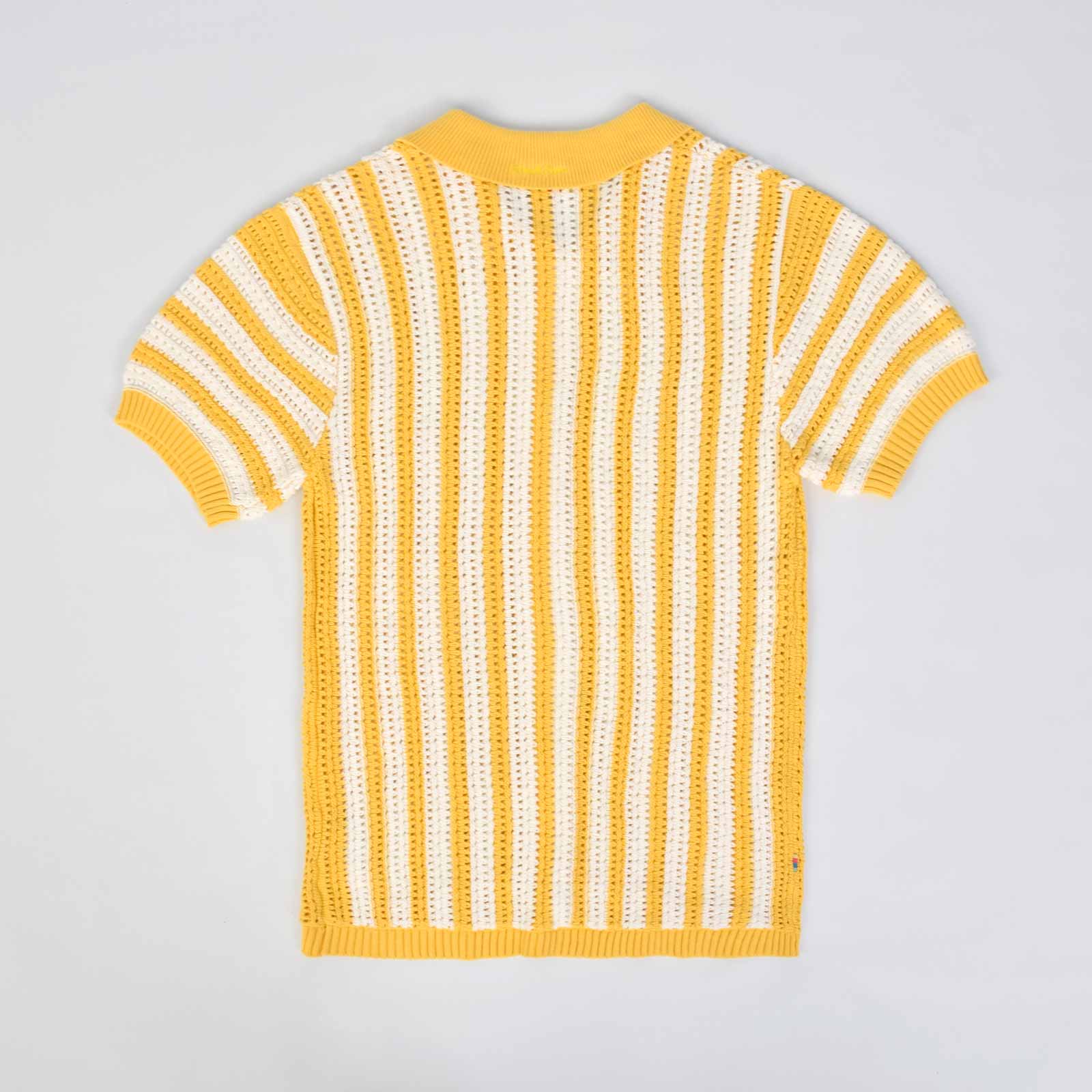 Custom Knit Cardigan Stripe Sweater Polo Shirt