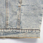 Custom Women's Button-Up Fur Collar Denim Jacket With Leopard Fur Lining
