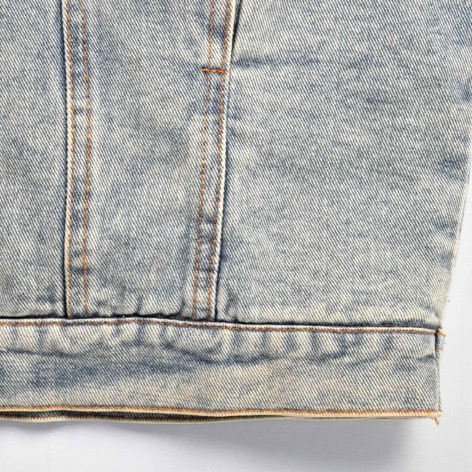 Custom Women's Button-Up Fur Collar Denim Jacket With Leopard Fur Lining