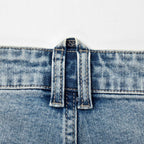 Custom Men's Washed Indigo Blue Jeans Shorts With Distressed