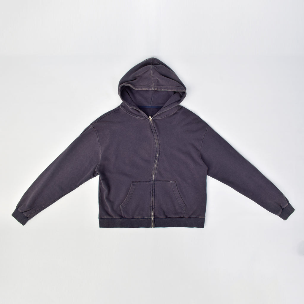 Custom Unisex Vintage Washed Zipper Hoodie