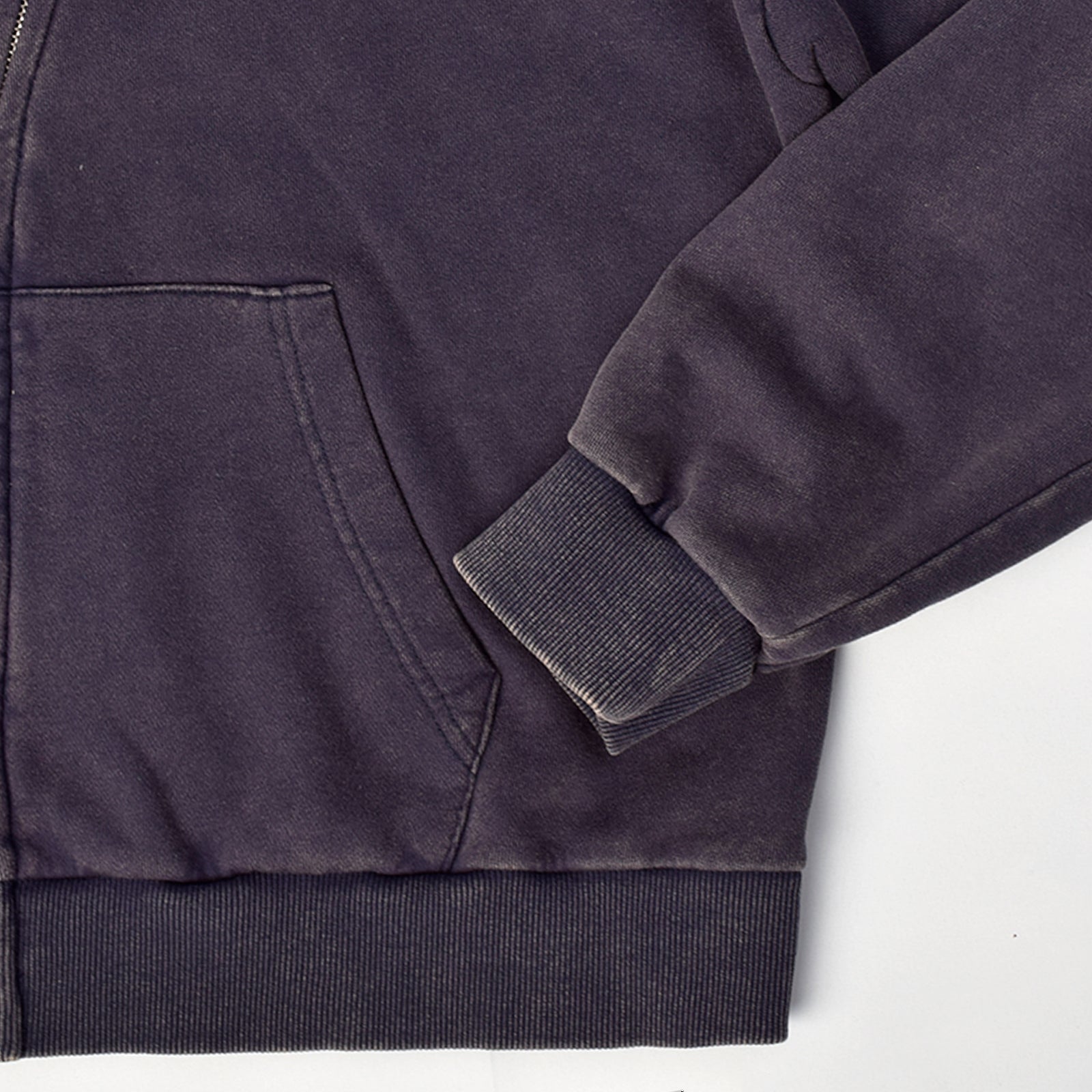 Custom Unisex Vintage Washed Zipper Hoodie