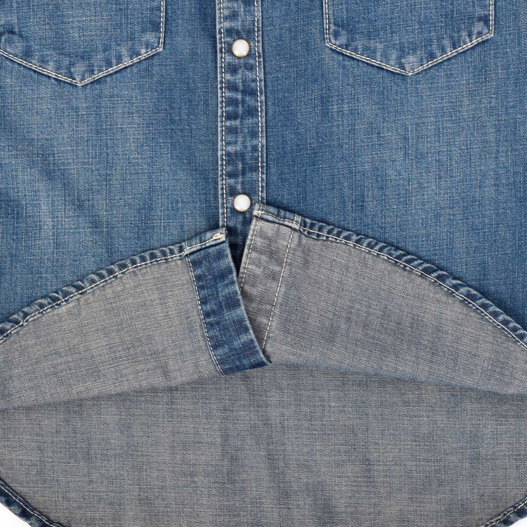 Custom Unisex Regular Fit Blue Washed Denim Shirts