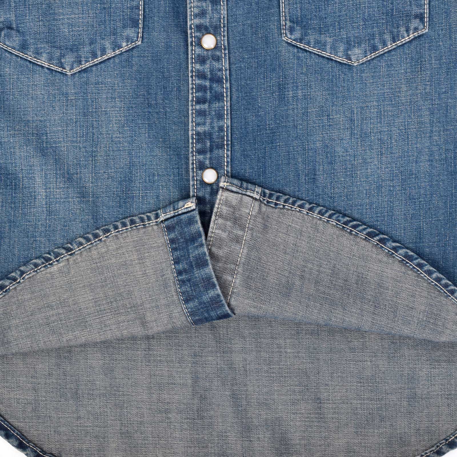 Custom Unisex Regular Fit Blue Washed Denim Shirts