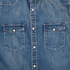 Custom Unisex Regular Fit Blue Washed Denim Shirts