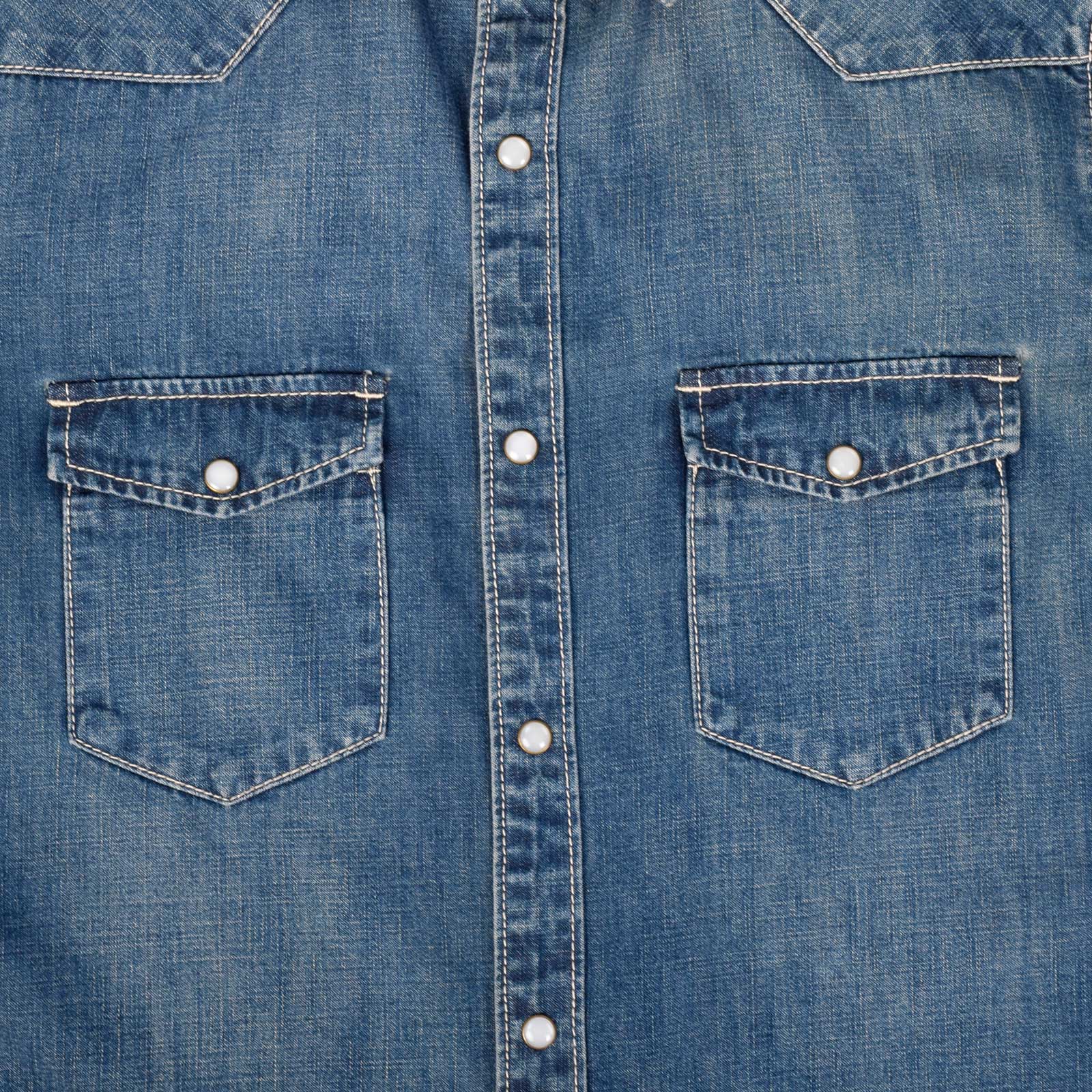 Custom Unisex Regular Fit Blue Washed Denim Shirts
