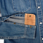 Custom Unisex Regular Fit Blue Washed Denim Shirts