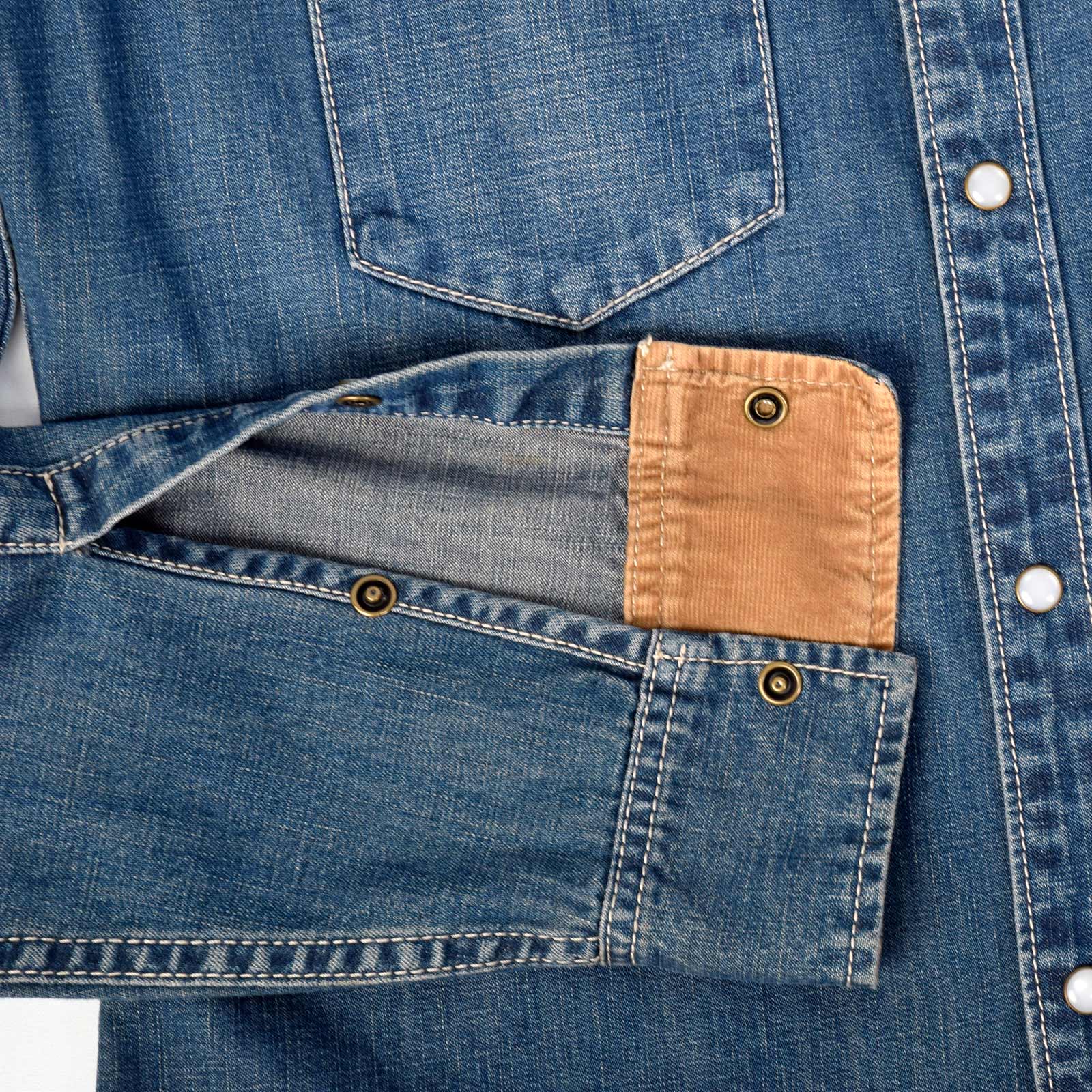 Custom Unisex Regular Fit Blue Washed Denim Shirts