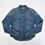 Custom Unisex Regular Fit Blue Washed Denim Shirts