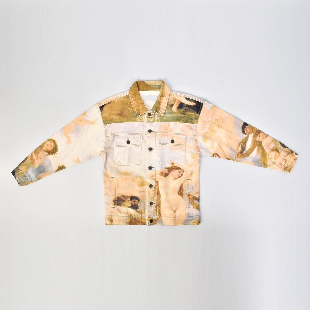 Custom Oversized Fit Digital Printing Denim Jacket