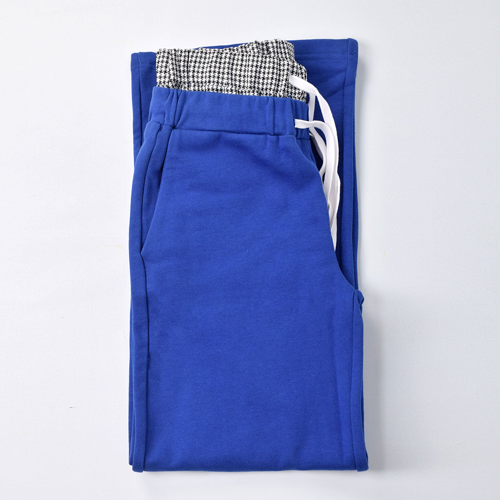 Custom Men's French Terry Cotton Double Waist Drawstring Sweat Pants