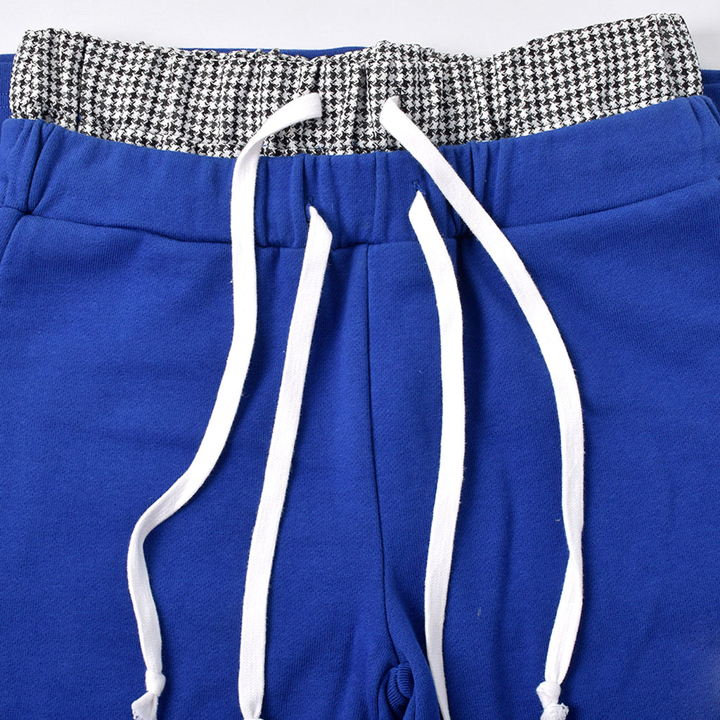 Custom Men's French Terry Cotton Double Waist Drawstring Sweat Pants