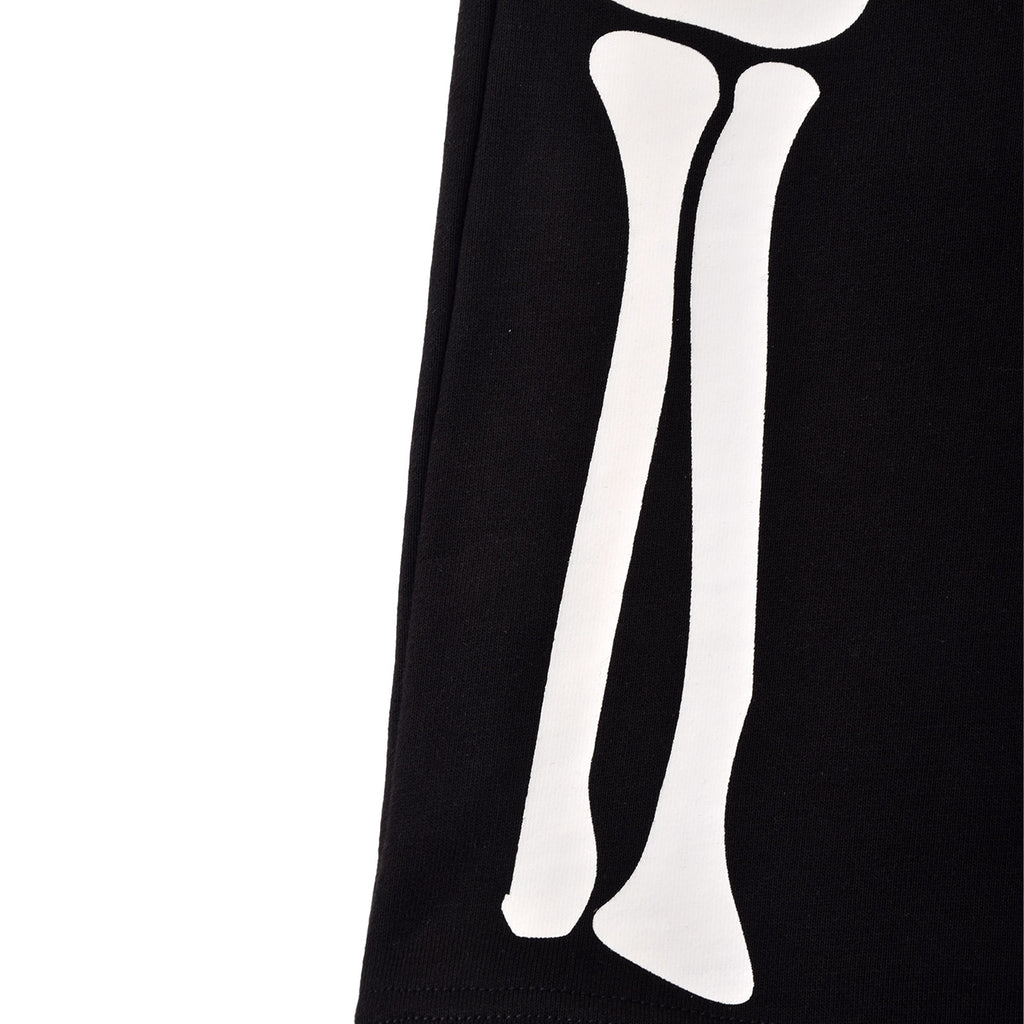 Custom Men Screen Printing Black French Terry Cotton Sweat Shorts With Adjustable Hem