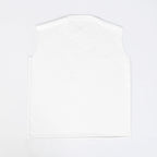 Custom Unisex Plain Raw Hem White Sleeveless T-Shirts