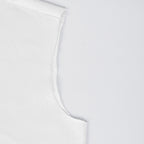 Custom Unisex Plain Raw Hem White Sleeveless T-Shirts
