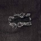 Custom Men's Black Double Layer Double Pocket Baggy Jeans