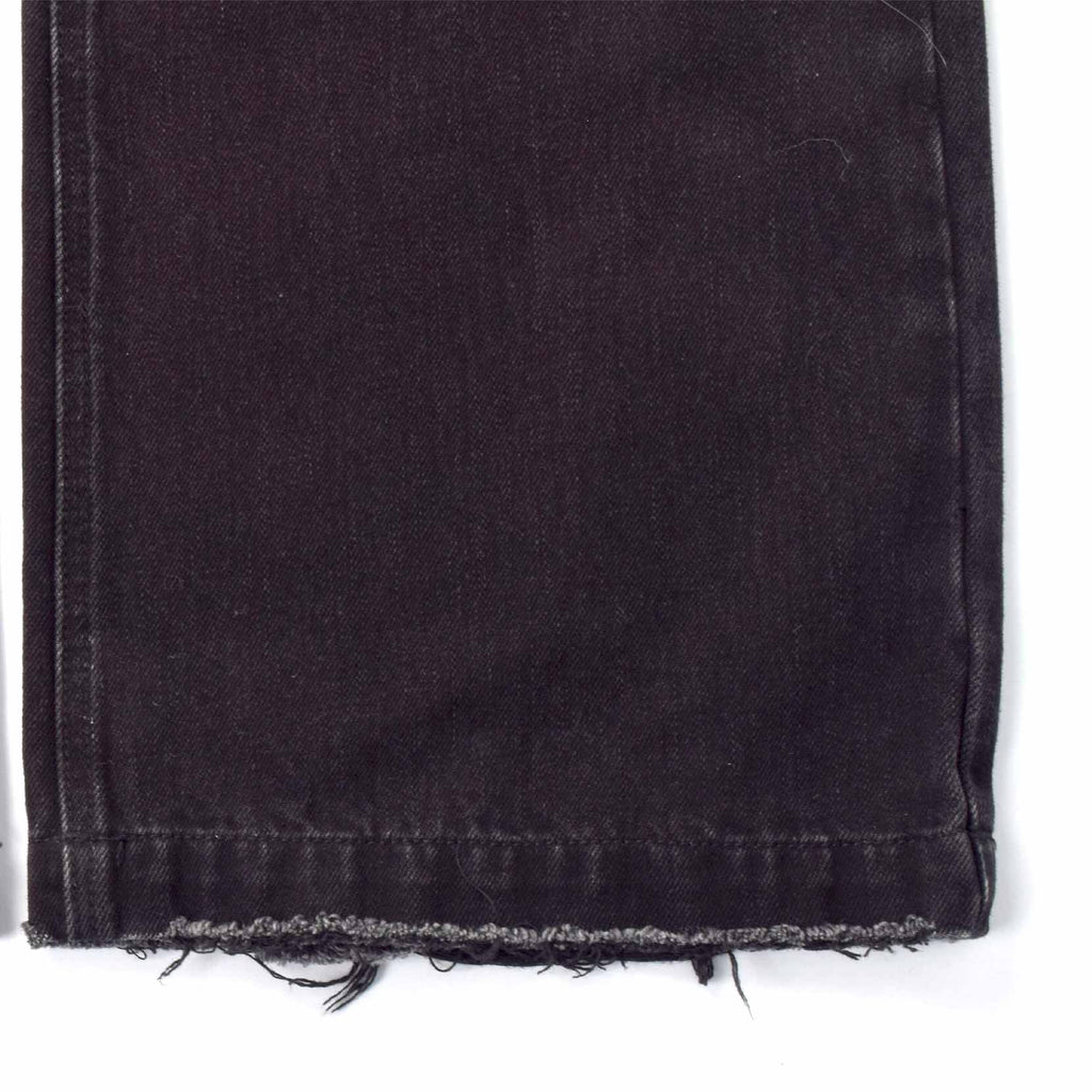 Custom Men's Black Double Layer Double Pocket Baggy Jeans