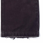 Custom Men's Black Double Layer Double Pocket Baggy Jeans