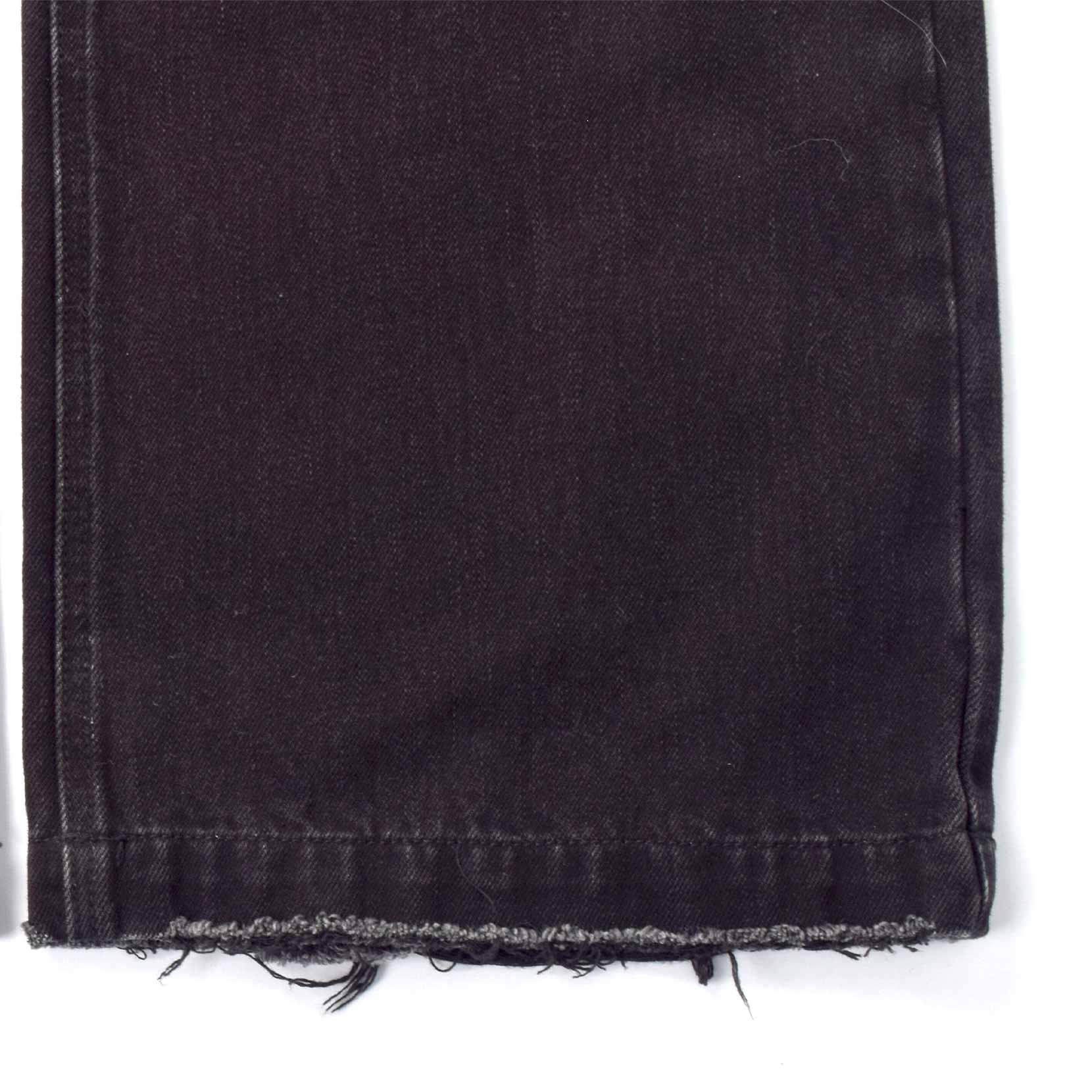Custom Men's Black Double Layer Double Pocket Baggy Jeans