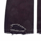 Custom Men's Black Double Layer Double Pocket Baggy Jeans