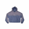 Custom Men's Sun Faded Cropped Boxy Oversize Hoodie Vintage Washed