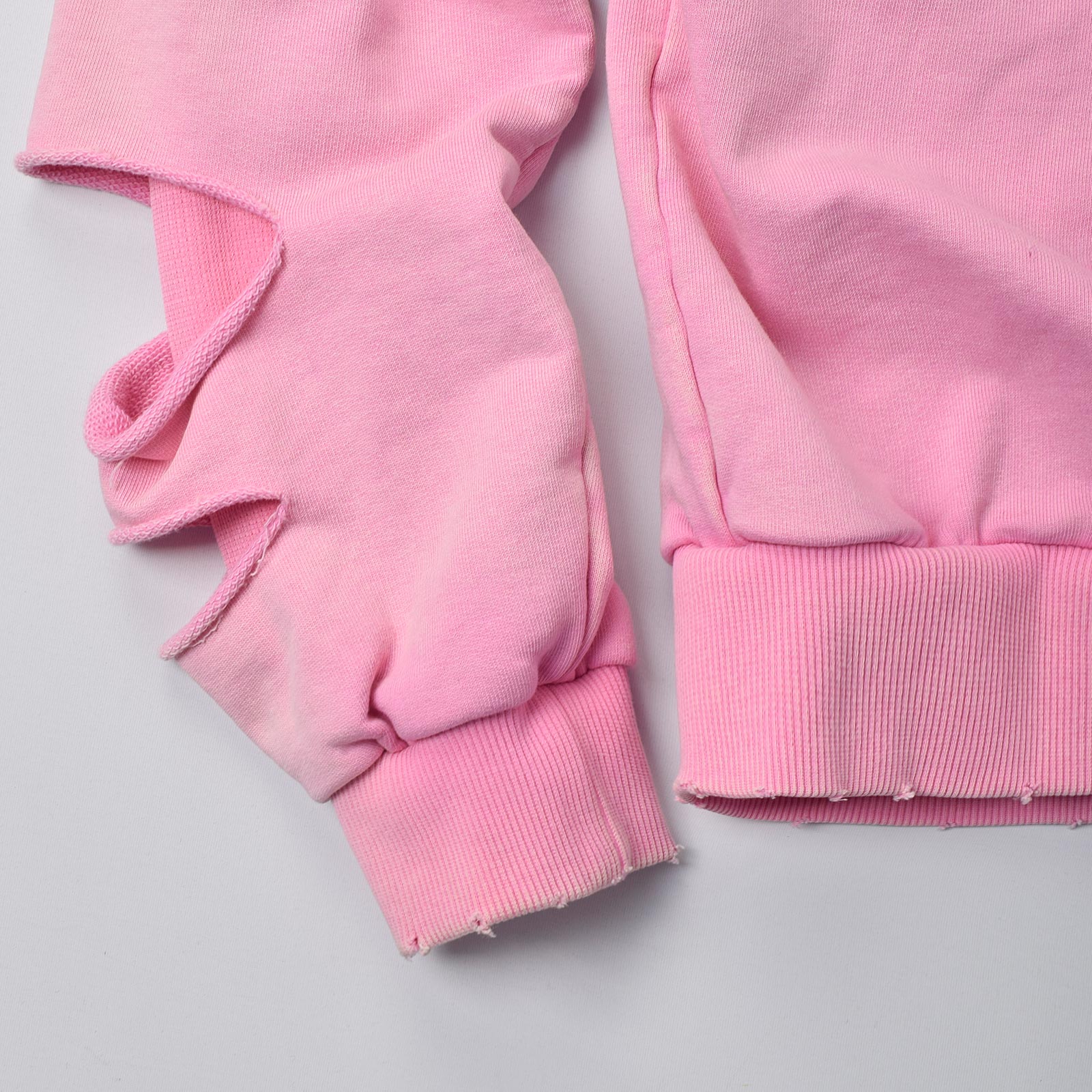 Custom Unisex Distressed Sun faded Washed Pink Hoodie