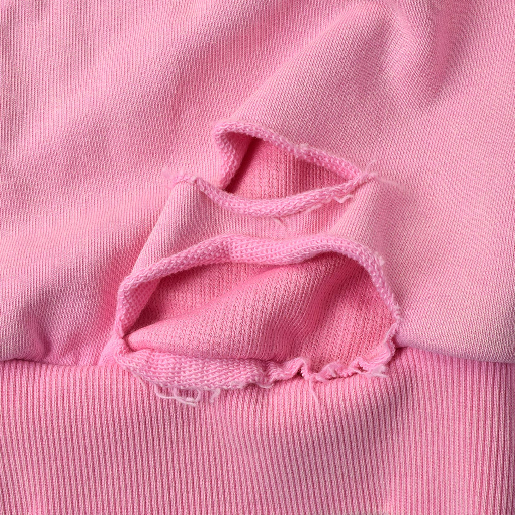 Custom Unisex Distressed Sun faded Washed Pink Hoodie