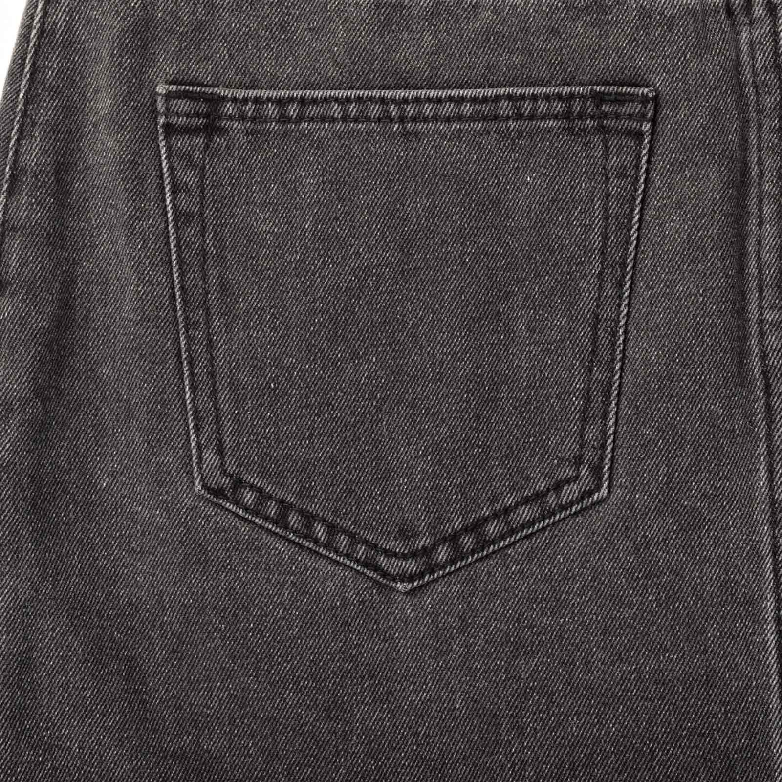 Custom Women's A-Line Raw Hem Mini Denim Skirt With Long Zipper