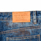 Custom Men's Blue Baggy Jeans With Vintage Dirty Washed