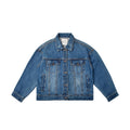 Custom Unisex Blue Washed Denim Jacket