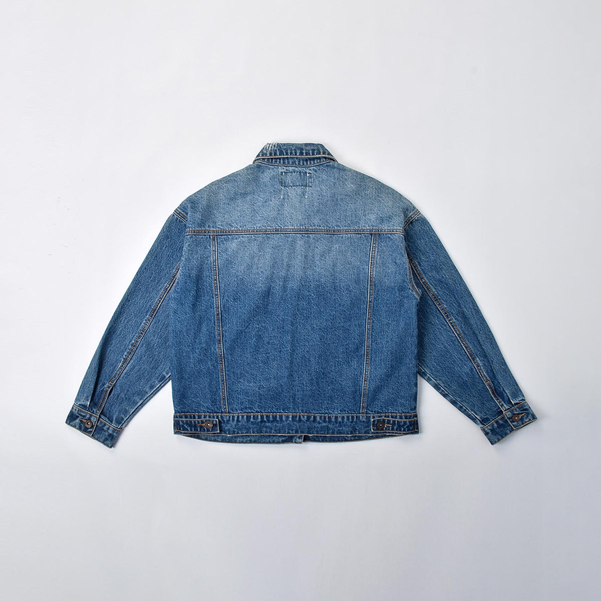 Custom Unisex Blue Washed Denim Jacket