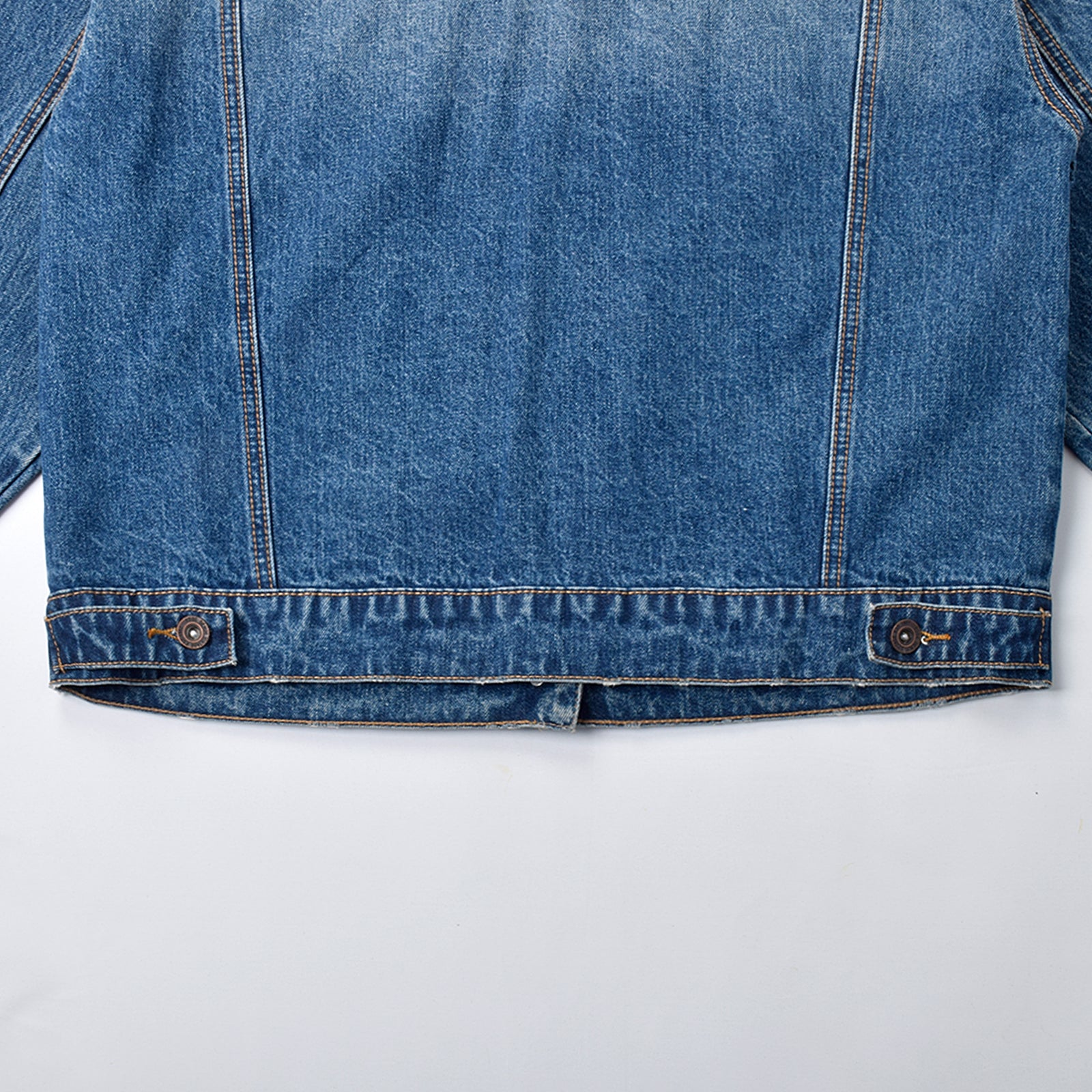 Custom Unisex Blue Washed Denim Jacket