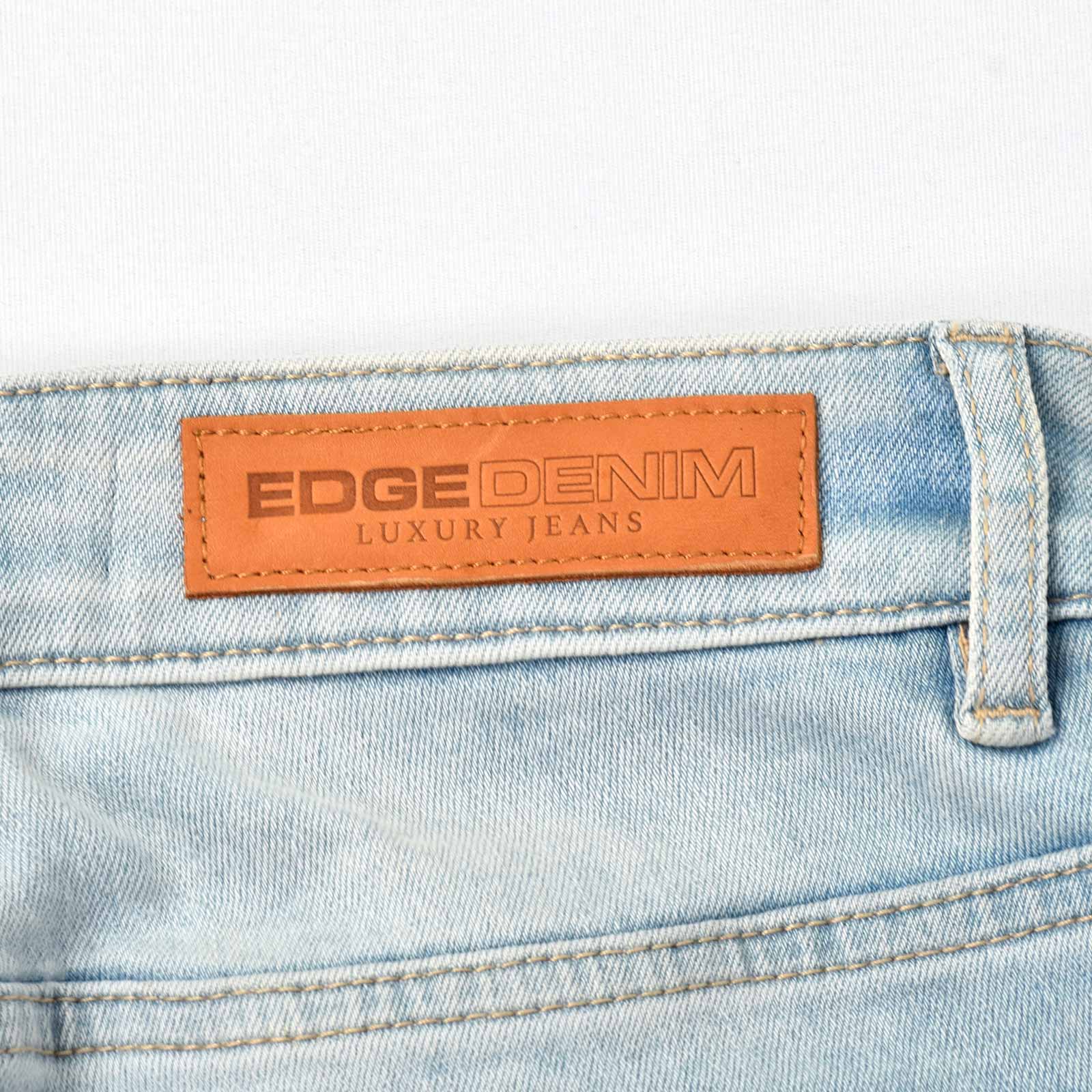 Custom Women's Light Blue Skinny Jeans With Washed