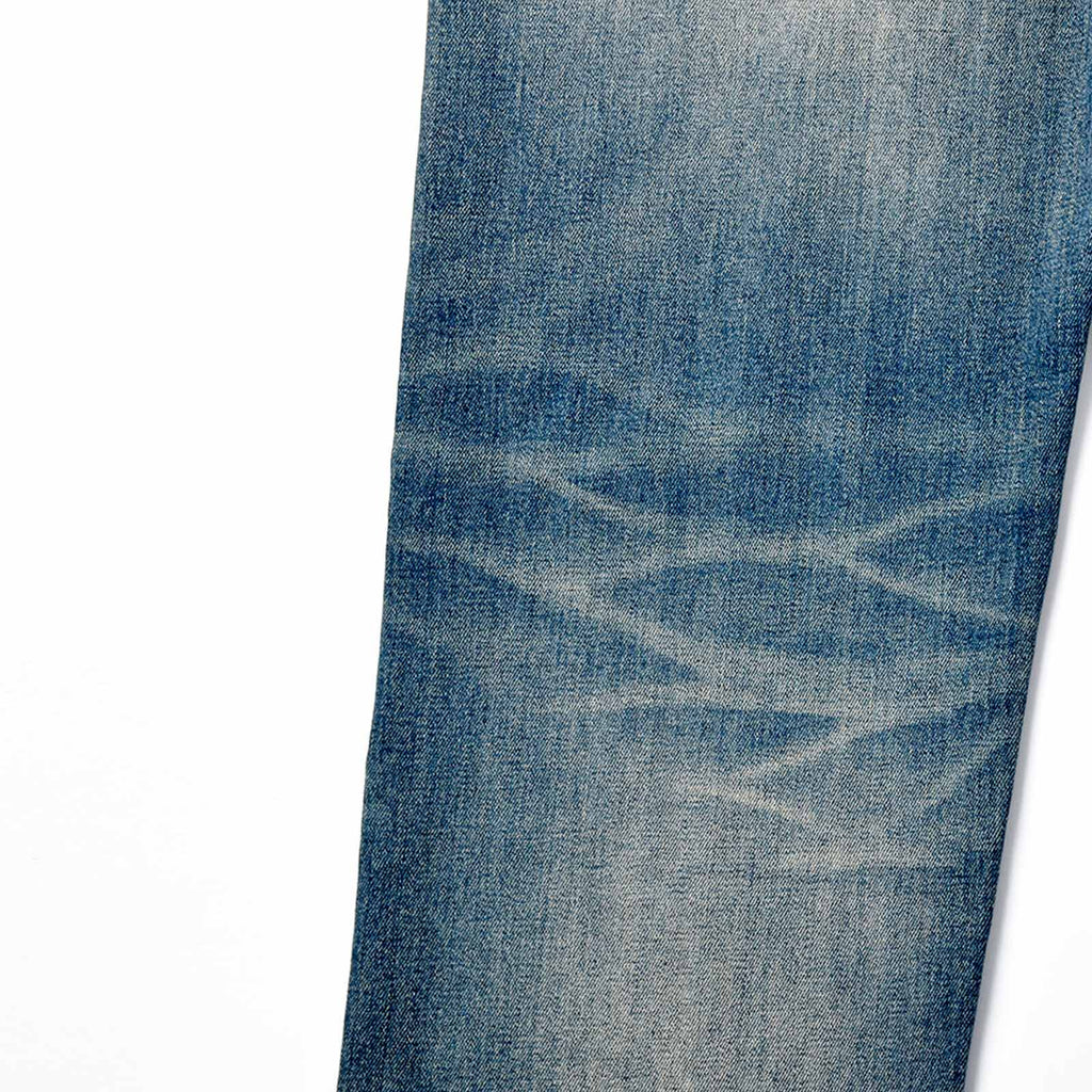 Custom Men's Baggy Blue Washed Jeans With Selvedge Denim