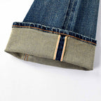 Custom Men's Baggy Blue Washed Jeans With Selvedge Denim