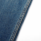 Custom Men's Baggy Blue Washed Jeans With Selvedge Denim