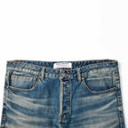 Custom Men's Baggy Blue Washed Jeans With Selvedge Denim