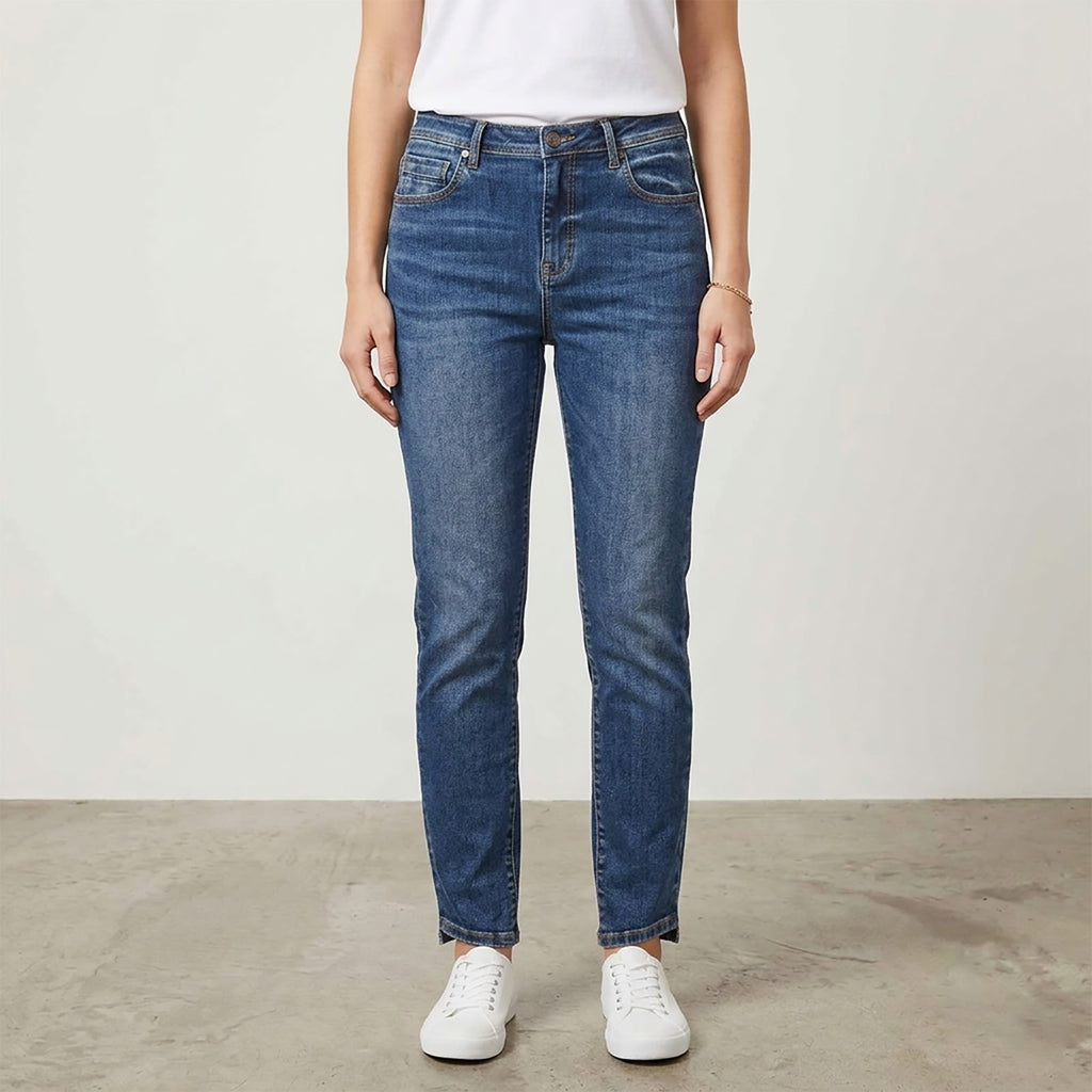 Custom Women's Indigo Blue Skinny Jeans