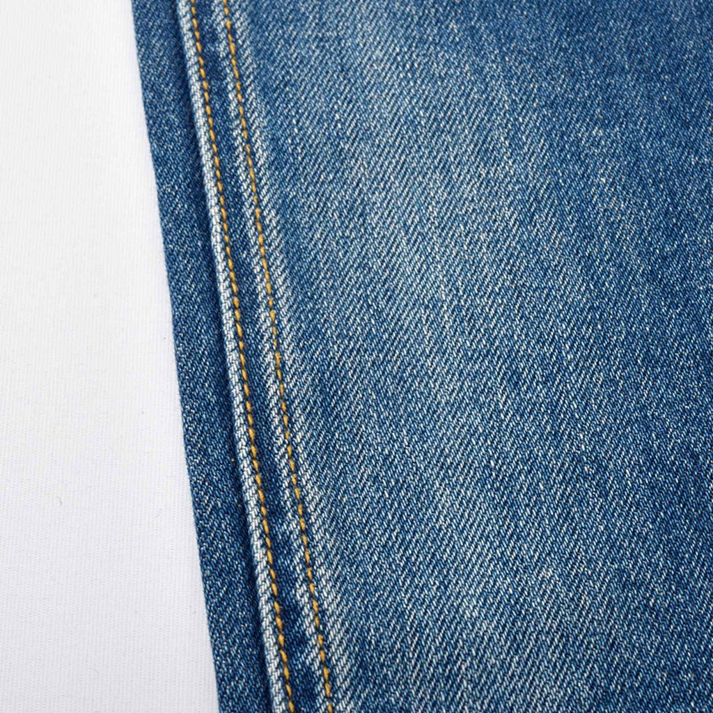 Custom Men's Blue Washed Skinny Jeans With Paint Splatters