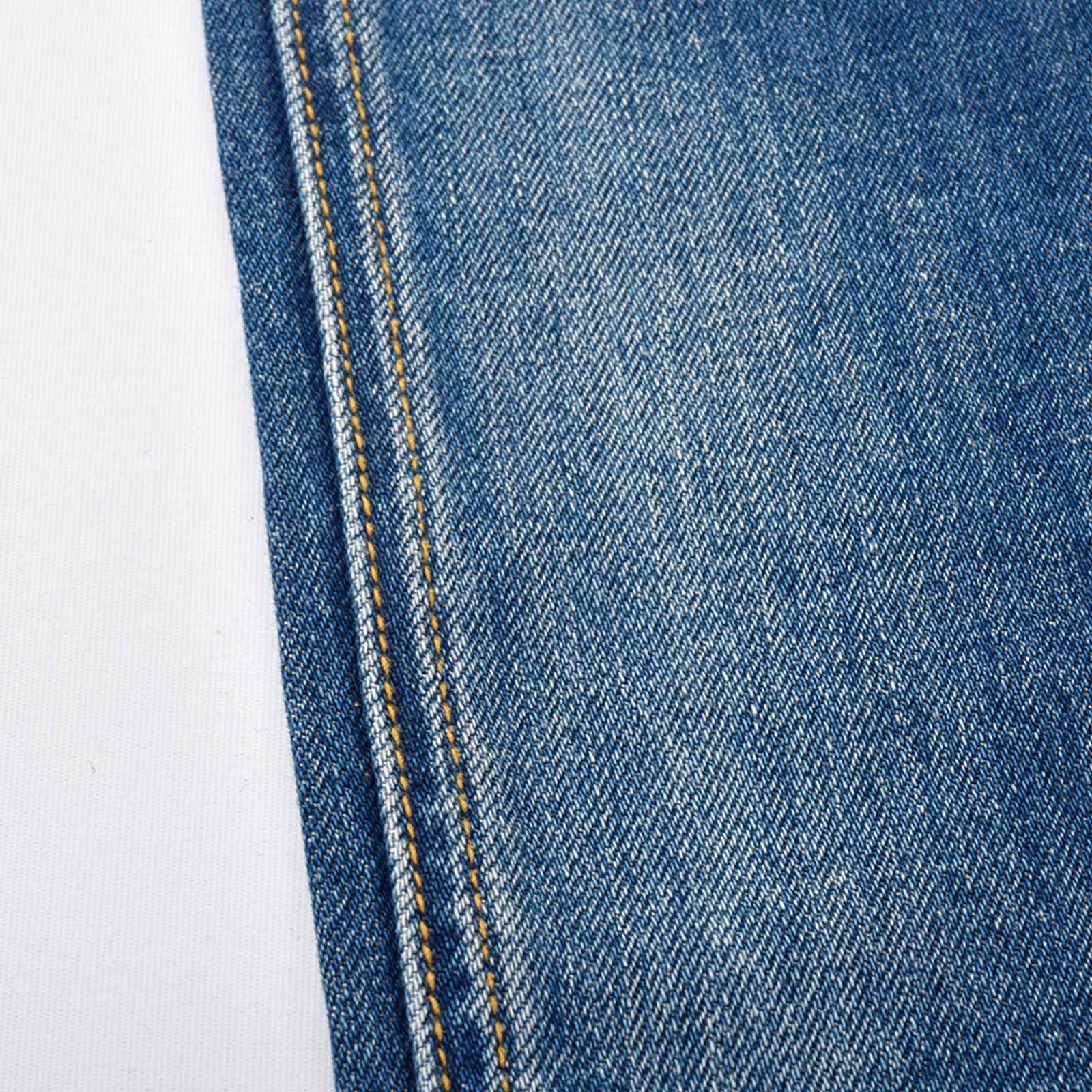Custom Men's Blue Washed Skinny Jeans With Paint Splatters