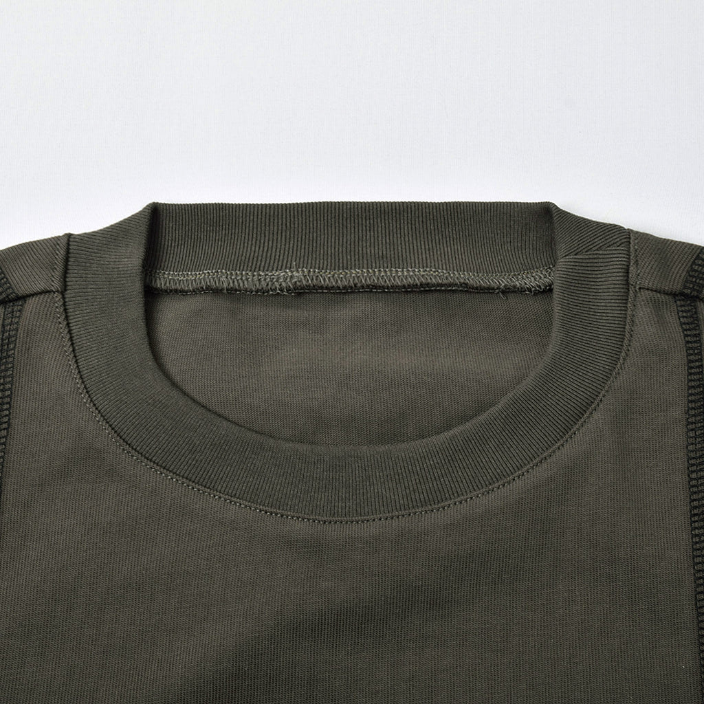Custom Men's Oversized Plain T-Shirts With Distinctive Vertical Seam