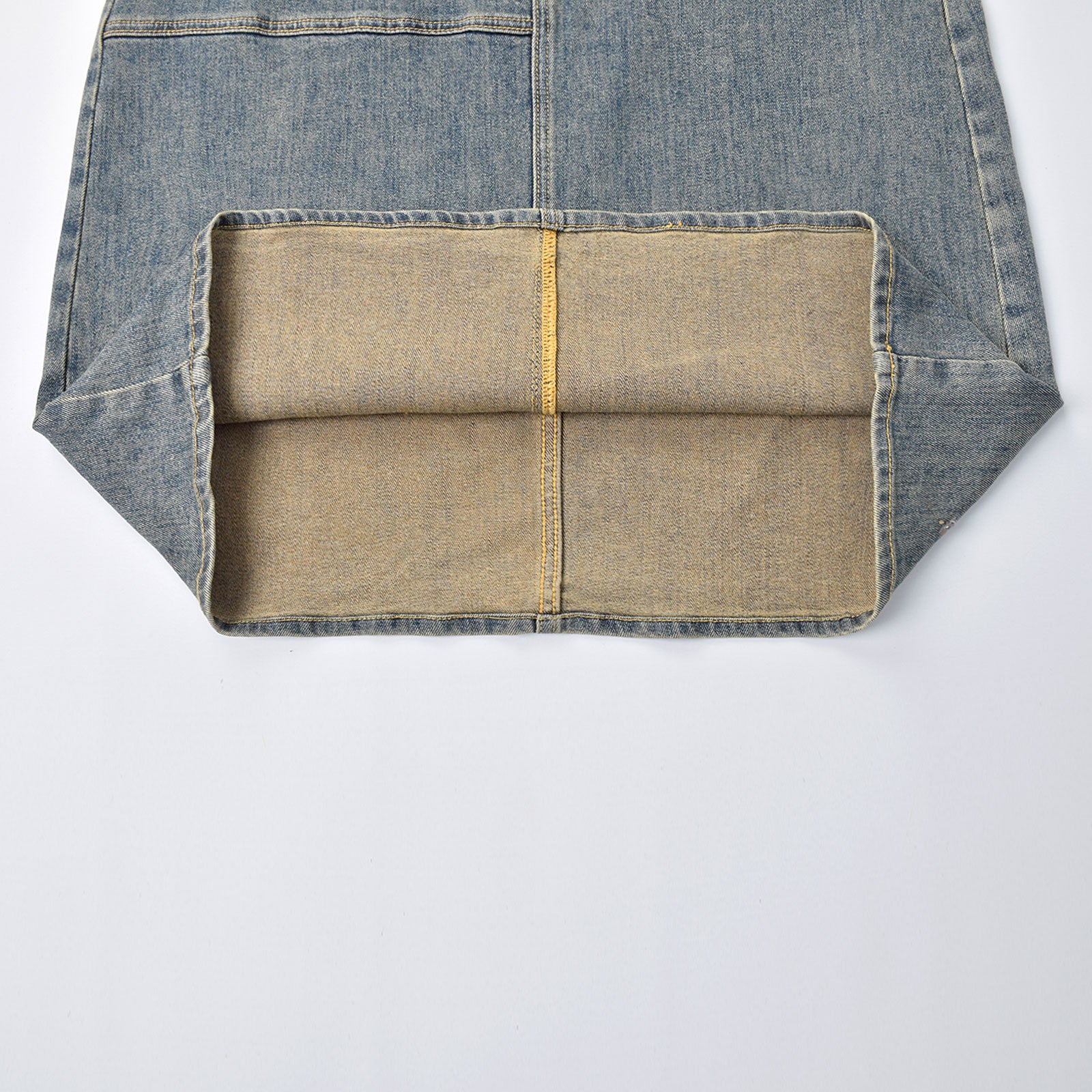 Custom Women Vintage Washed Denim Overalls Dress
