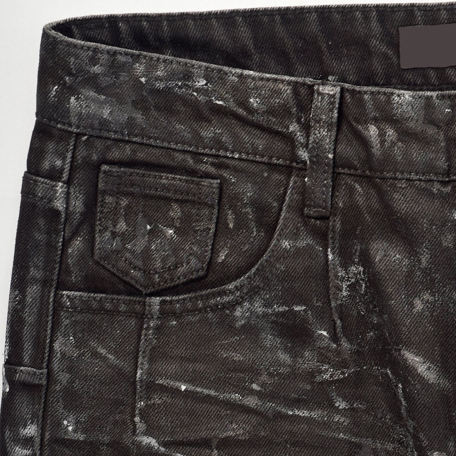 Custom Men's Black Waxed Coat Bootcut Jeans