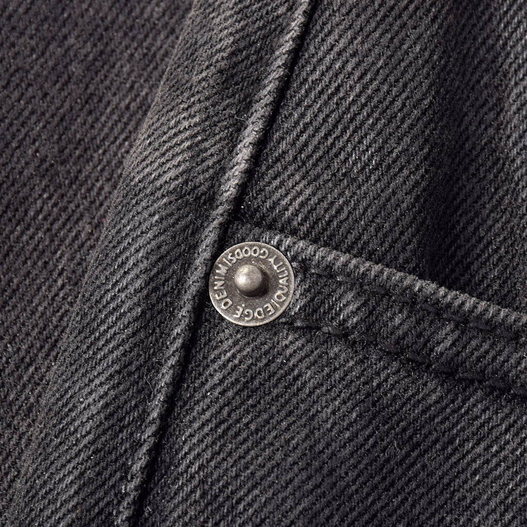 Custom Women's Waxed Coat Black Baggy Fit Jeans