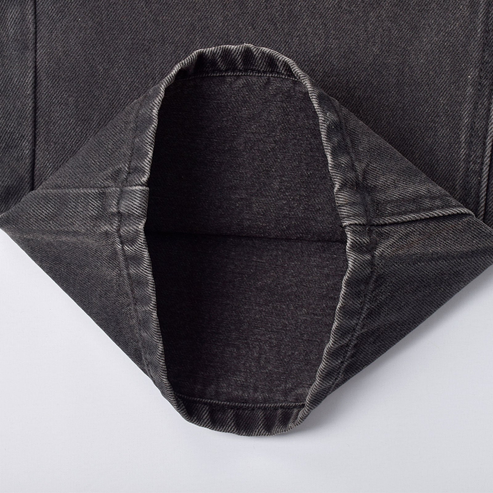 Custom Women's Waxed Coat Black Baggy Fit Jeans