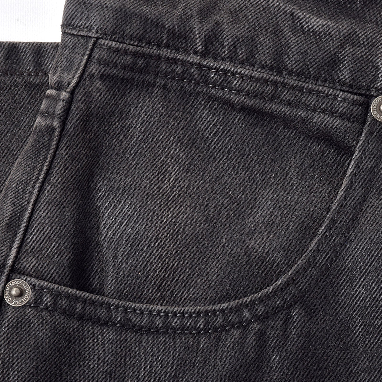 Custom Women's Waxed Coat Black Baggy Fit Jeans