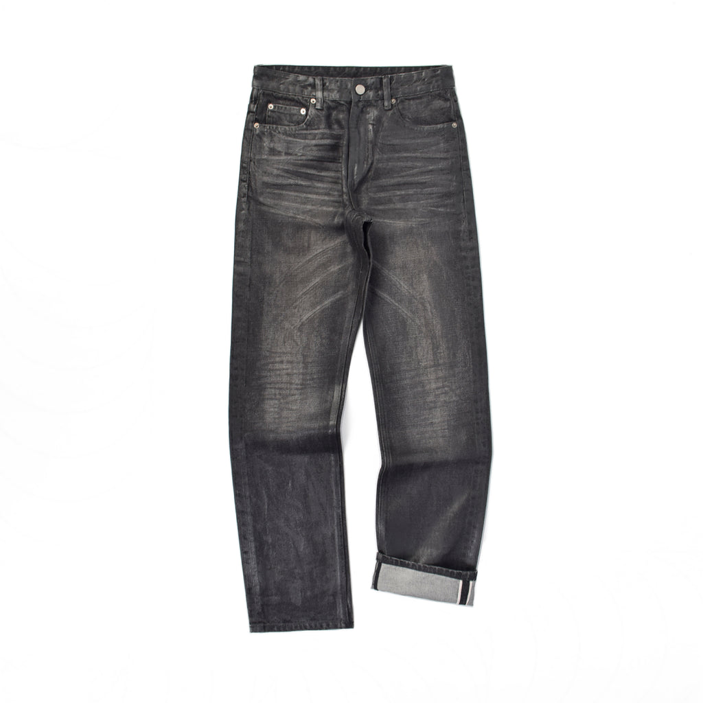 Custom Men's Selvedge Denim Waxed Baggy Jeans